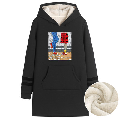 Γυναικείο μακρύ φούτερ με ζεστή φόδρα - διάφορες εφαρμογές