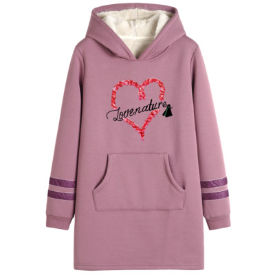 Γυναικείο μακρύ φούτερ με ζεστή φόδρα - διάφορες εφαρμογές