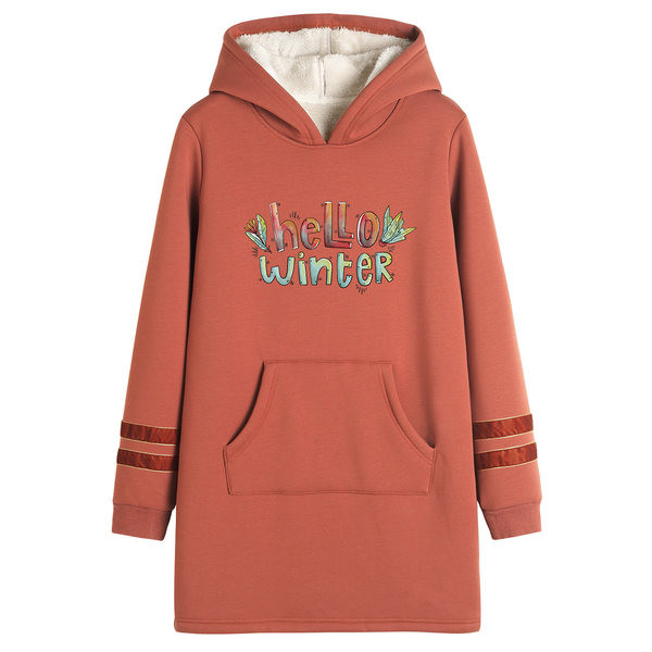 Γυναικείο μακρύ φούτερ με ζεστή φόδρα - διάφορες εφαρμογές