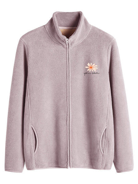 Γυναικείο φούτερ με κέντημα και τσέπες