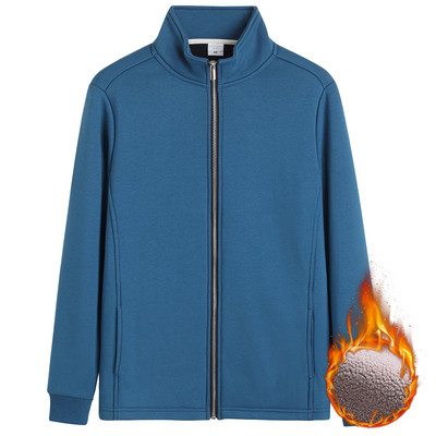 Hanorac de damă cu inscripție cu guler înalt și fermoar