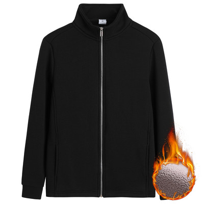 Hanorac de damă cu inscripție cu guler înalt și fermoar