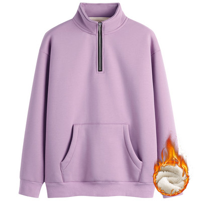 Χειμερινό φούτερ με κέντημα και φερμουάρ