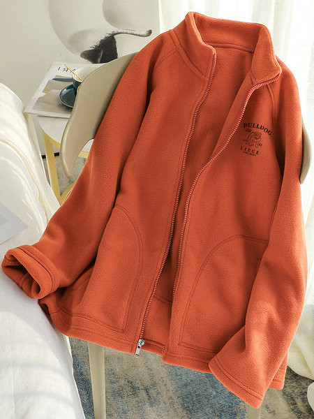 Νέο μοντέλο καθημερινό φούτερ με επιγραφή και φερμουάρ για γυναίκες