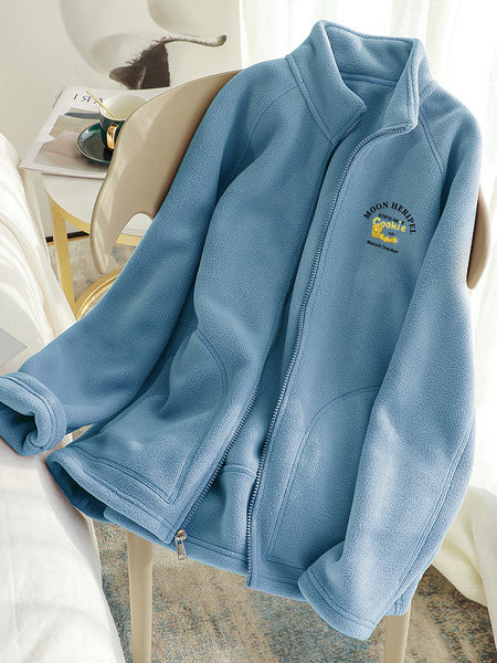 Νέο μοντέλο καθημερινό φούτερ με επιγραφή και φερμουάρ για γυναίκες