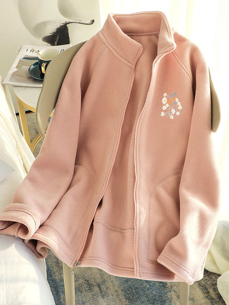 Νέο μοντέλο καθημερινό φούτερ με επιγραφή και φερμουάρ για γυναίκες