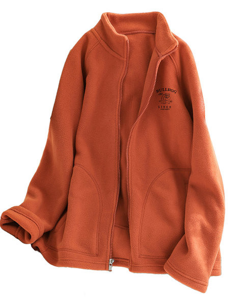 Νέο μοντέλο καθημερινό φούτερ με επιγραφή και φερμουάρ για γυναίκες