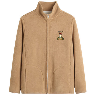 Hanorac zilnic cu imprimeu și guler scăzut