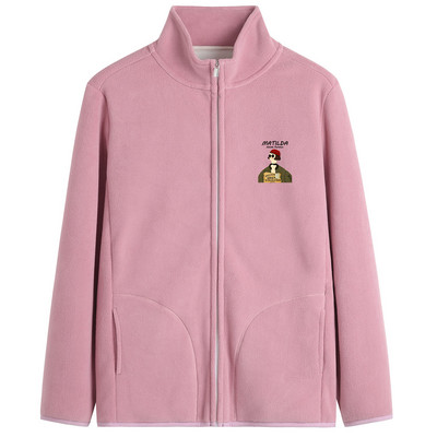 Hanorac zilnic cu imprimeu și guler scăzut