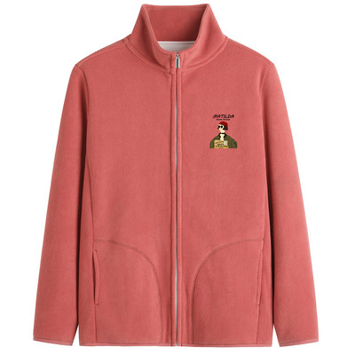 Hanorac zilnic cu imprimeu și guler scăzut