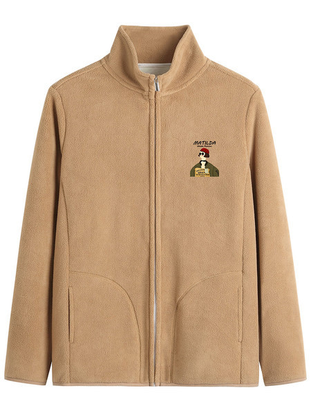 Καθημερινό φούτερ με στάμπα και χαμηλό γιακά