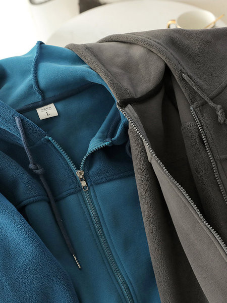 Hanorac de zi cu zi pentru femei, cu glugă și fermoar