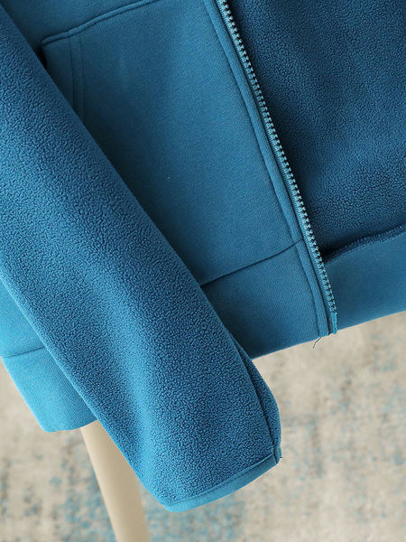 Hanorac de zi cu zi pentru femei, cu glugă și fermoar