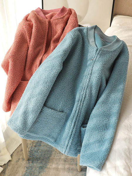 Γυναικείο φούτερ polar με φερμουάρ και τσέπες