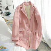 Γυναικείο casual παλτό με κουμπιά σε τρία χρώματα