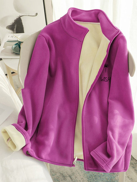 Hanorac polar dama model nou cu guler polo