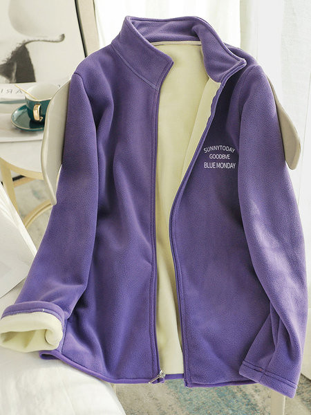 Hanorac polar dama model nou cu guler polo