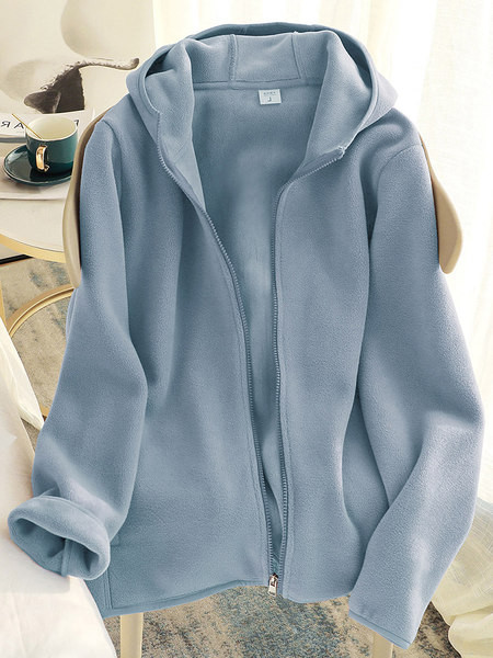 Γυναικείο φούτερ Polar μονόχρωμο με φερμουάρ