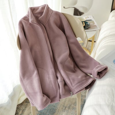 Hanorac zilnic cu fermoar și buzunare pentru femei