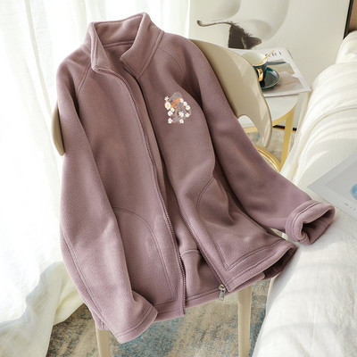 Hanorac zilnic cu fermoar și buzunare pentru femei