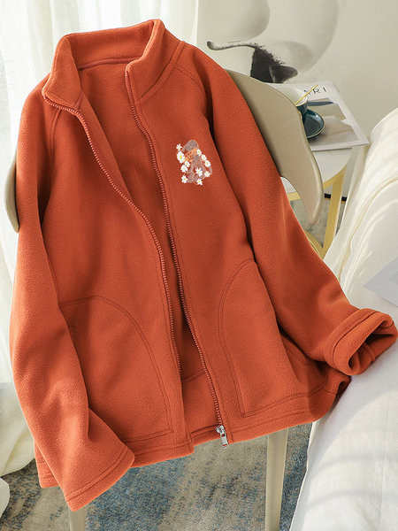 Hanorac zilnic cu fermoar și buzunare pentru femei