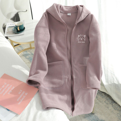 Hanorac lung de dama cu gluga in mai multe culori