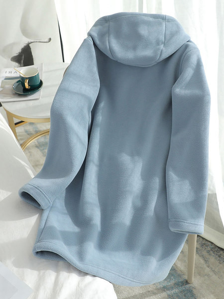 Hanorac lung de dama cu gluga in mai multe culori