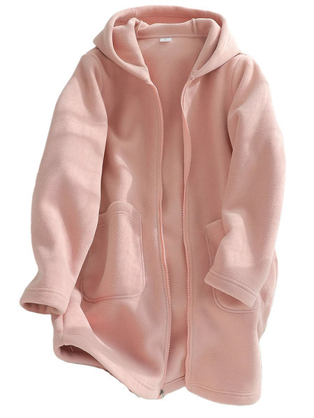 Hanorac lung de dama cu gluga in mai multe culori