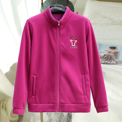 Hanorac de dama captusit cu guler inalt si inchidere cu fermoar