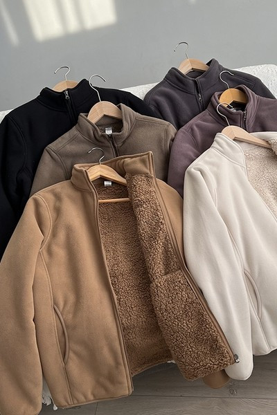 Hanorac polar cald cu captuseala potrivit pentru barbati si femei