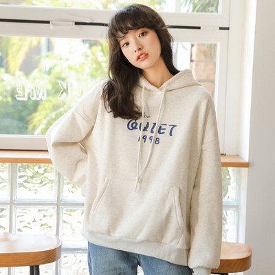 Ingyenes női pulóver zsebbel - fehér színű