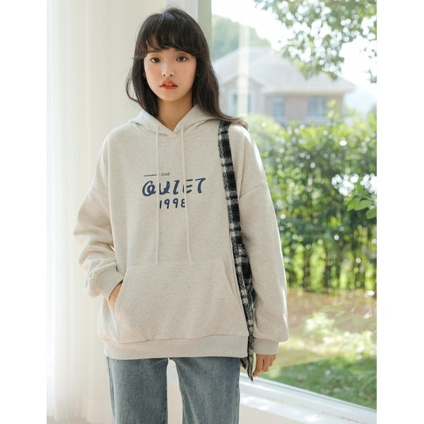 Ingyenes női pulóver zsebbel - fehér színű