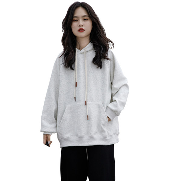 Κλασικό μοντέλο γυναικείο φούτερ με κουκούλα και κορδόνια