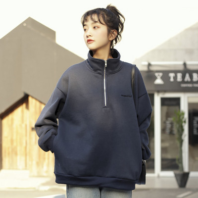 Hanorac sport dama cu model lat cu guler inalt