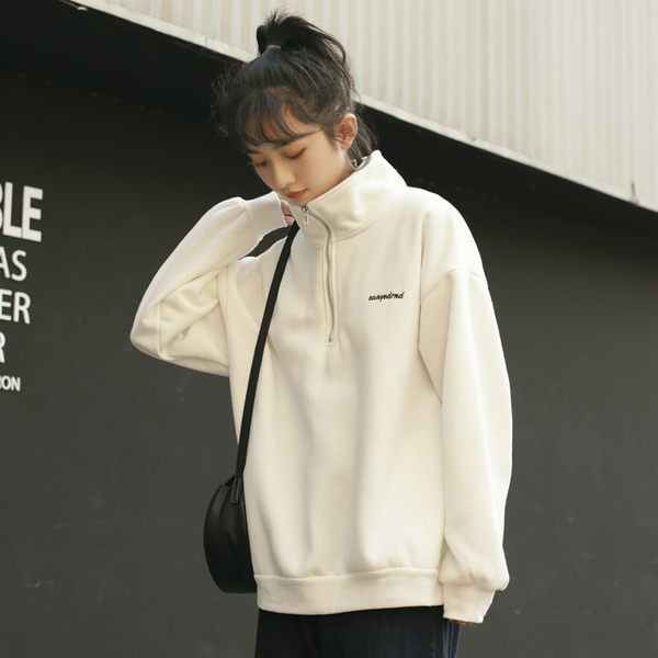 Hanorac sport dama cu model lat cu guler inalt