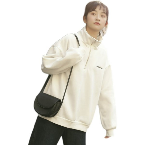 Hanorac sport dama cu model lat cu guler inalt