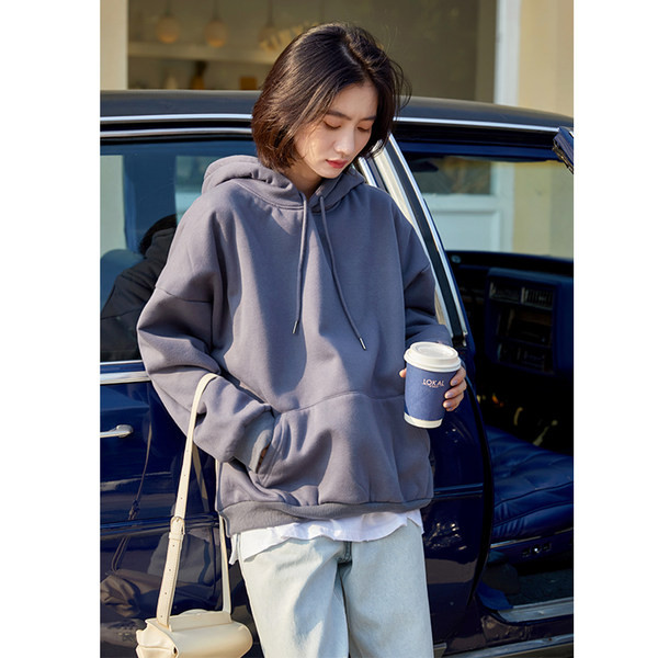 Γυναικείο φούτερ με επένδυση - μονόχρωμο