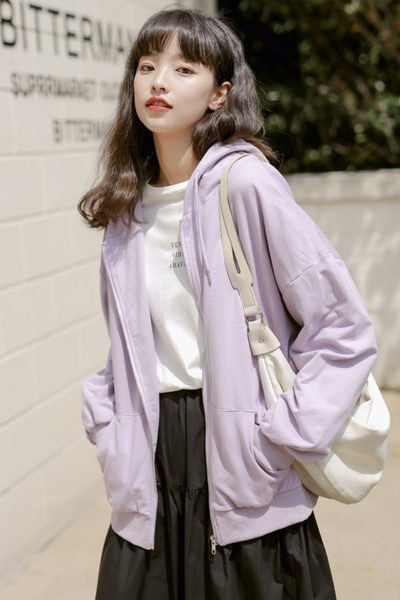 Νέο μοντέλο καθημερινού φούτερ με κουκούλα - μονόχρωμο