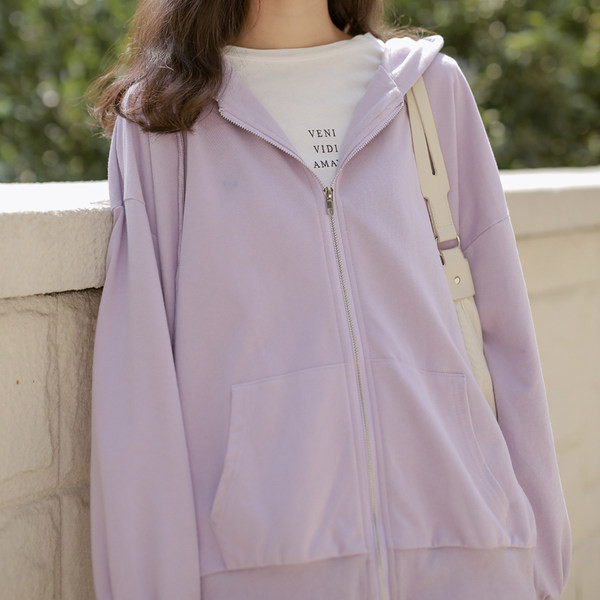 Νέο μοντέλο καθημερινού φούτερ με κουκούλα - μονόχρωμο