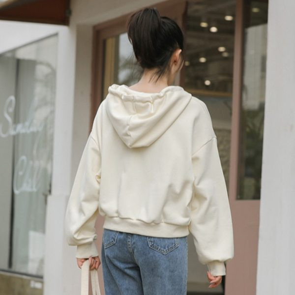 Hanorac de dama cu cravate in bej