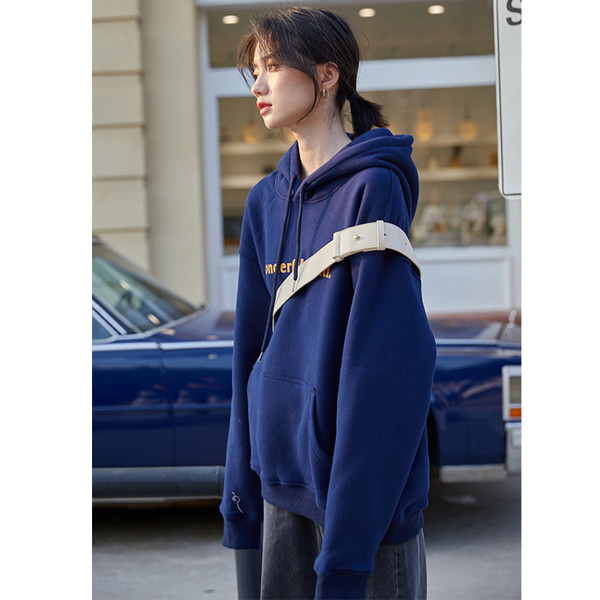 Hanorac de damă cu inscripție și cravate - mai multe culori