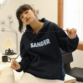 Hanorac de dama model casual cu inscriptie si gluga