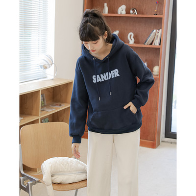 Hanorac de dama model casual cu inscriptie si gluga