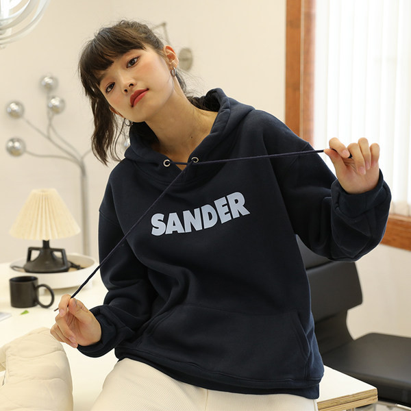 Γυναικείο φούτερ casual μοντέλο με επιγραφή και κουκούλα