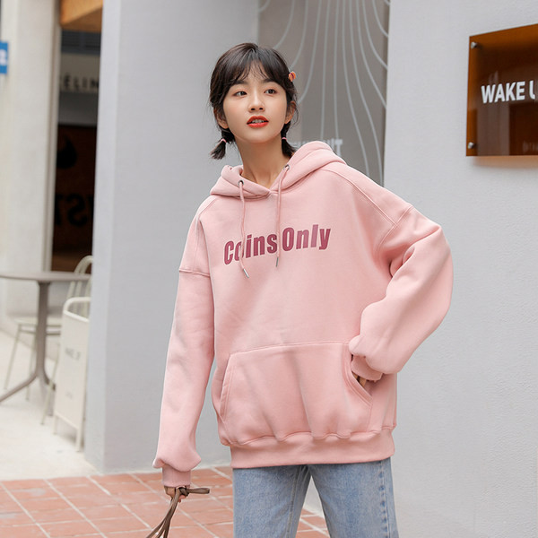 Φούτερ φθινοπώρου-χειμερινό  για γυναίκες με επιγραφή