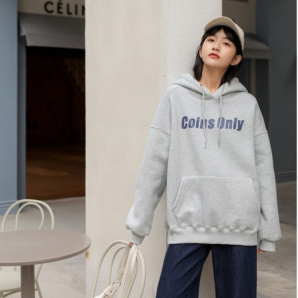 Φούτερ φθινοπώρου-χειμερινό  για γυναίκες με επιγραφή