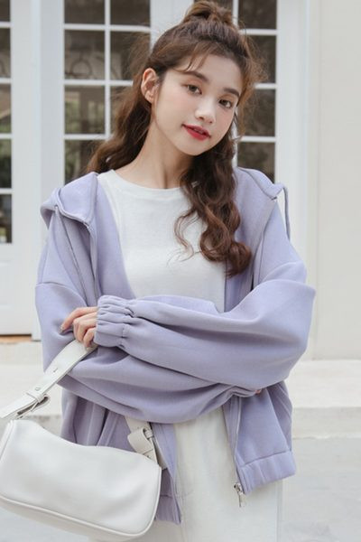 Γυναικείο φούτερ με κουκούλα και κορδόνια σε πολλά χρώματα