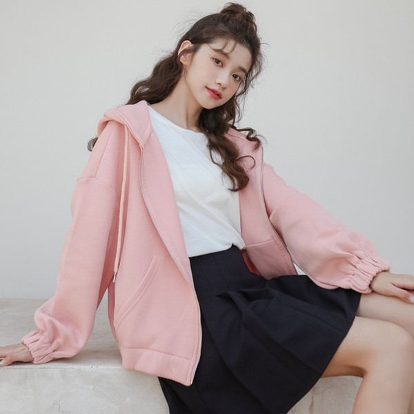 Γυναικείο φούτερ με κουκούλα και κορδόνια σε πολλά χρώματα