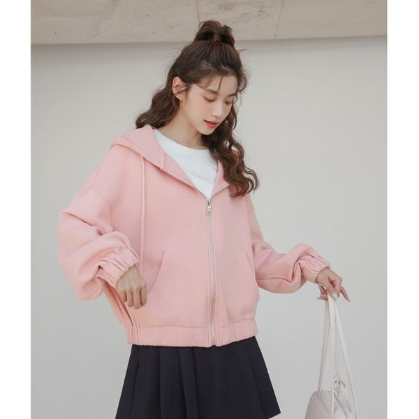 Γυναικείο φούτερ με κουκούλα και κορδόνια σε πολλά χρώματα