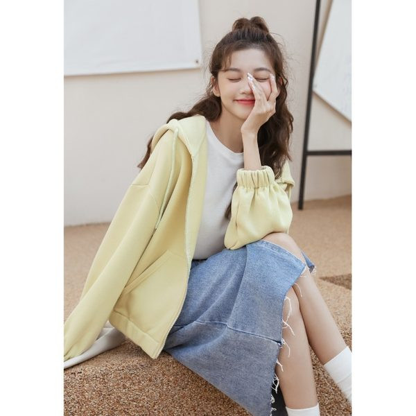 Γυναικείο φούτερ με κουκούλα και κορδόνια σε πολλά χρώματα